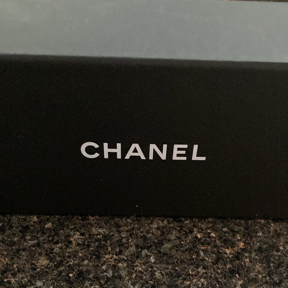 New Black Chanel eye glass case